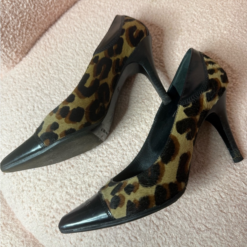 Louis Vuitton Leopard Print Black Heels